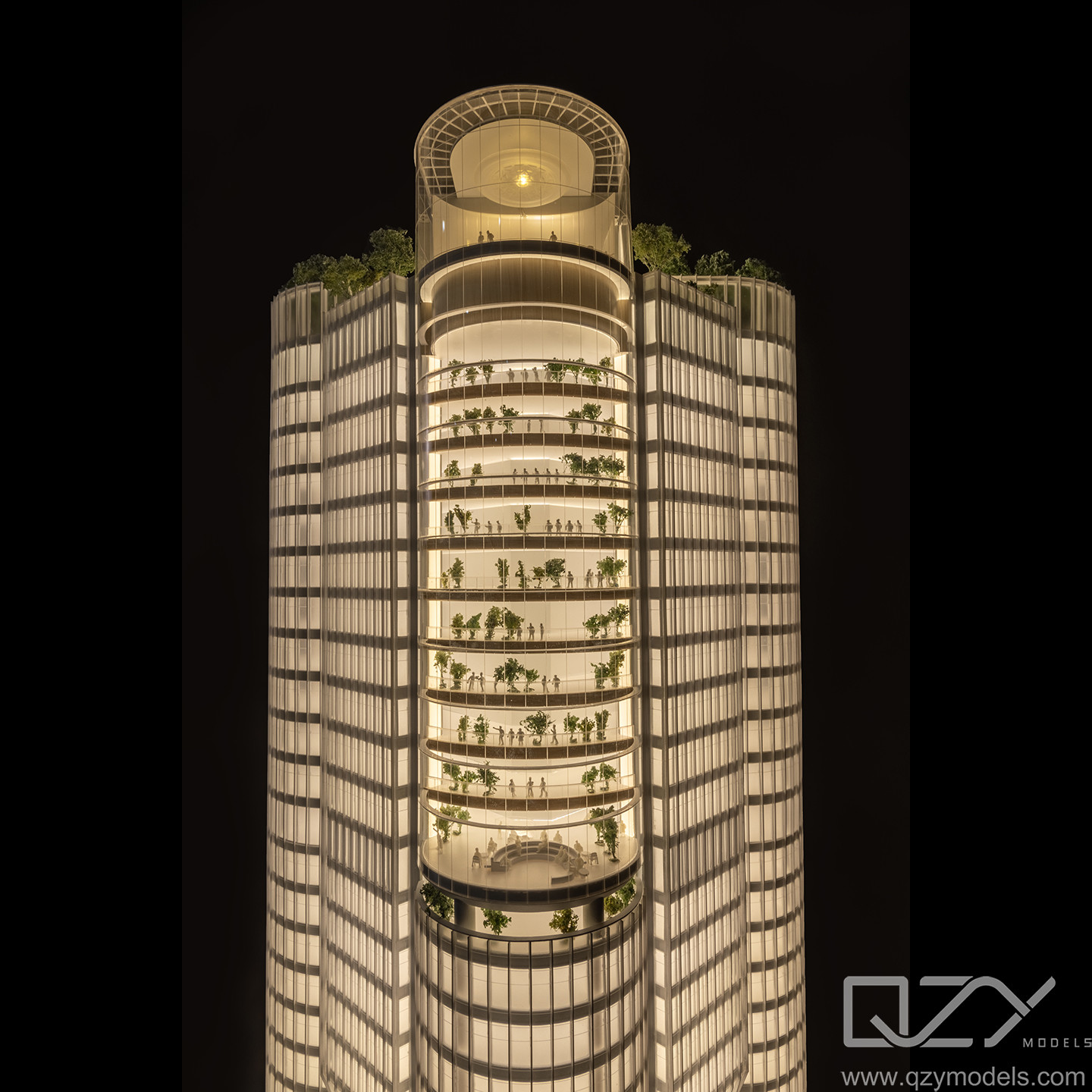 Custom Architecture Mockup Miniature Building Models 1:200 China Resources Snow Beer Global Headquarters