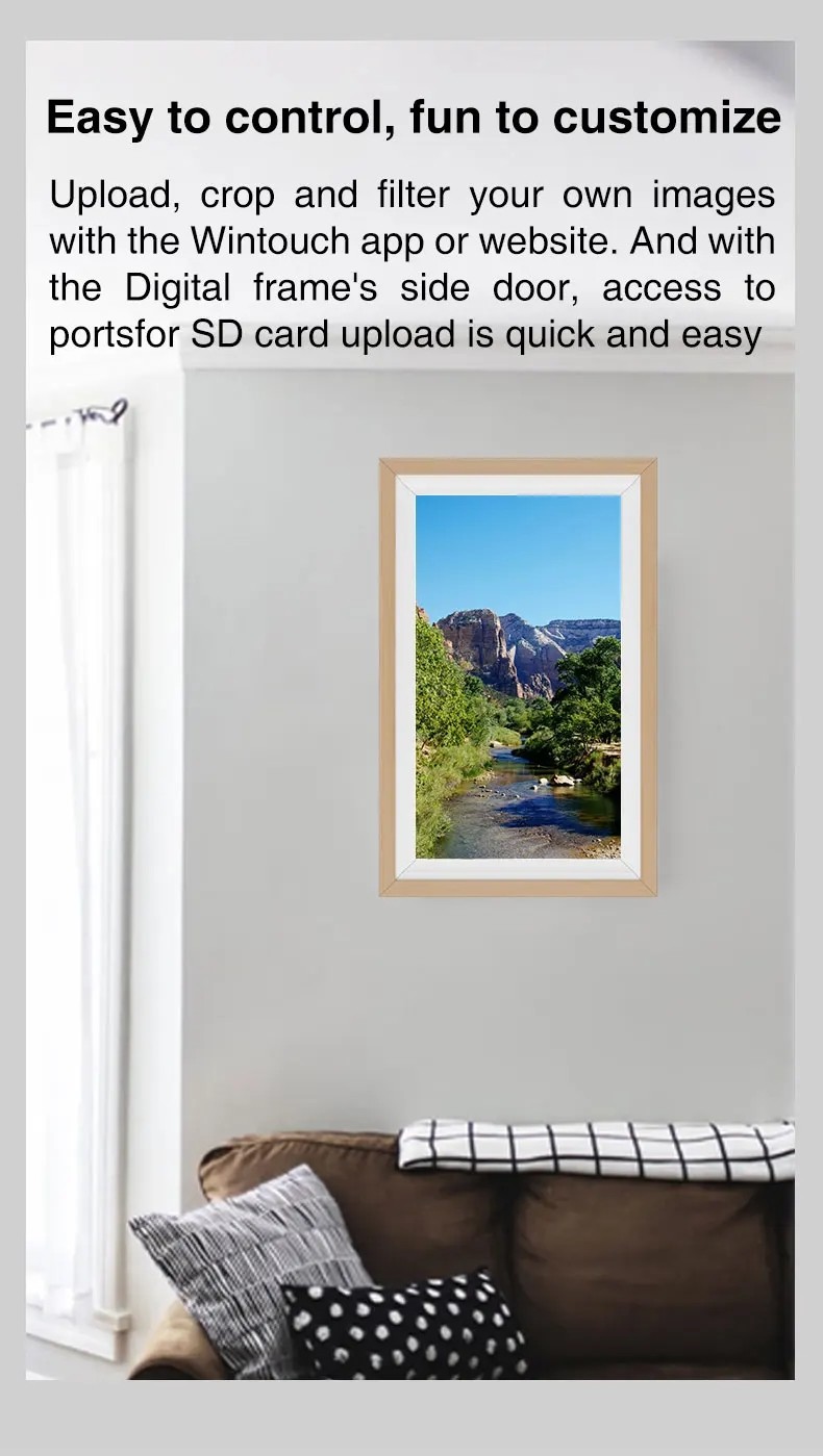 Electronic Artistic Digital Photo Frames For Photos Music Images Wall Mount