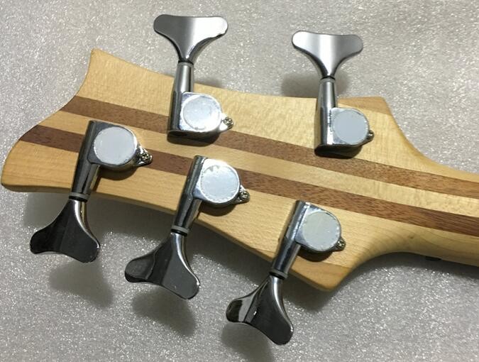 professional active electric bass guitar neck through body bass guitar with mahogany body 24 tone positon