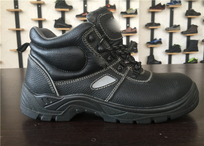 Barton Leather Oil Resistant Work Shoes , Black Non Slip Work Shoes For Operator