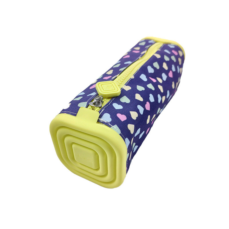BPA FREE Silicone Pencil Case Large Capacity Office School Stationery Organizer Makeup Bag Pencil Pouch For Boys Girls