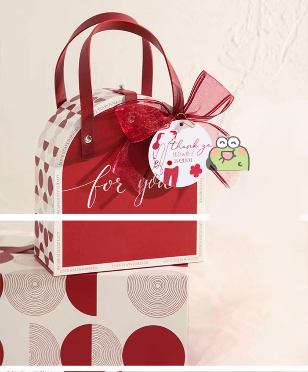 OEM Thank You Gift Paper Box Polkadot Cardboard Gift Packaging Box For Perfume