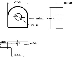 Copper Wire Mini Current Transformer Inflammable Epoxy Resin PB Free Two Winding