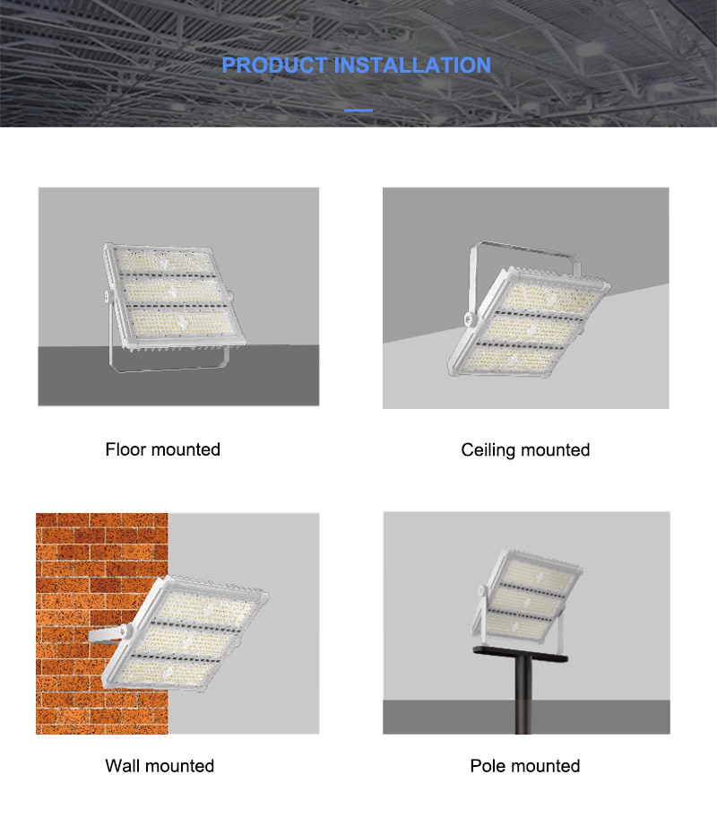 160lm/W LED Flood Light Soccer Stadium Sports Field Lighting