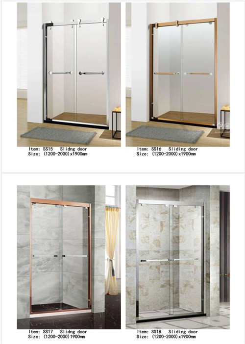 2 Bypass Door Shower Door Enclosures / Walk In Shower Enclosures Customized Size