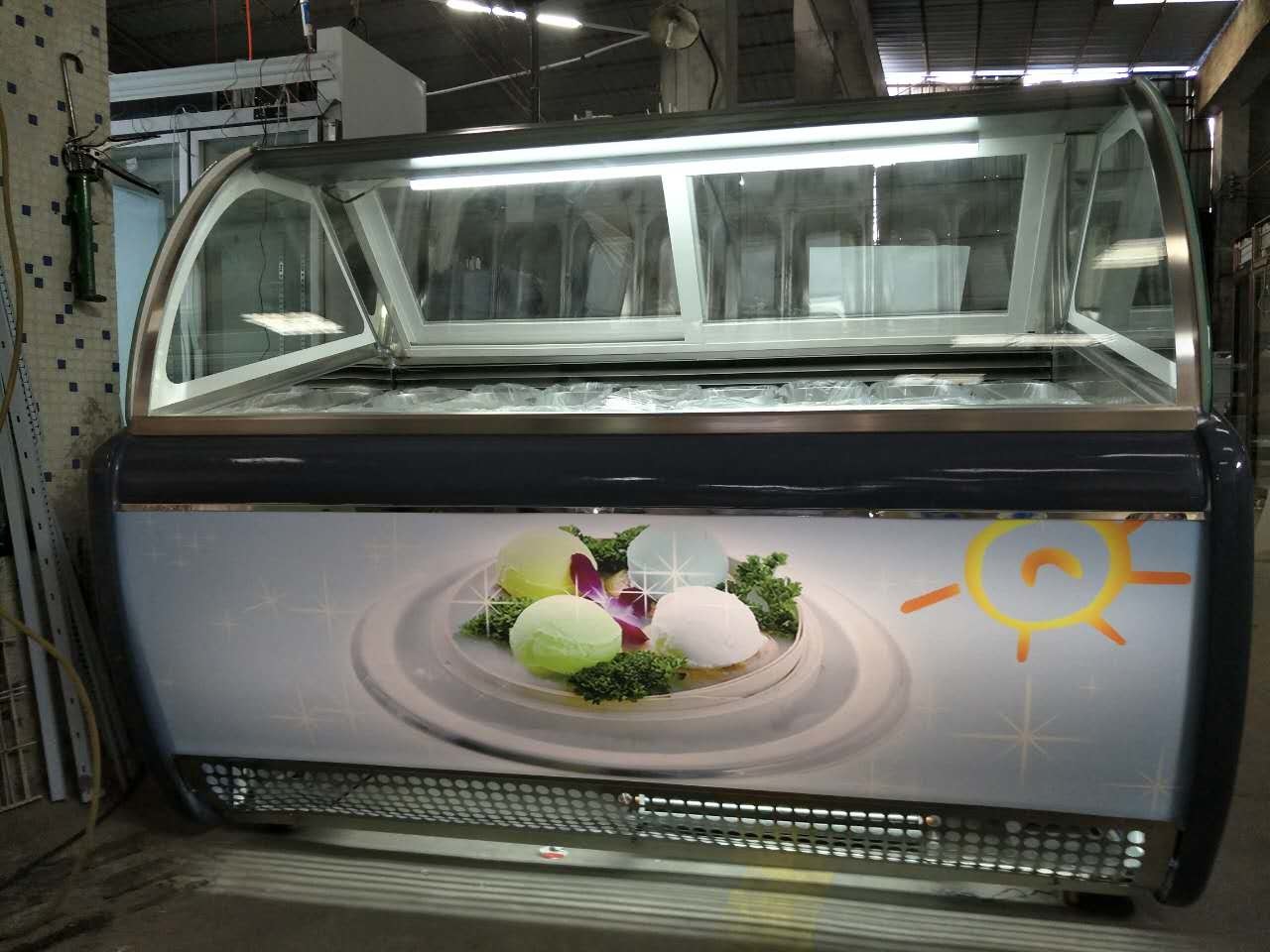 Portable Popsicle Ice Cream Display Fridge With Customized Logo