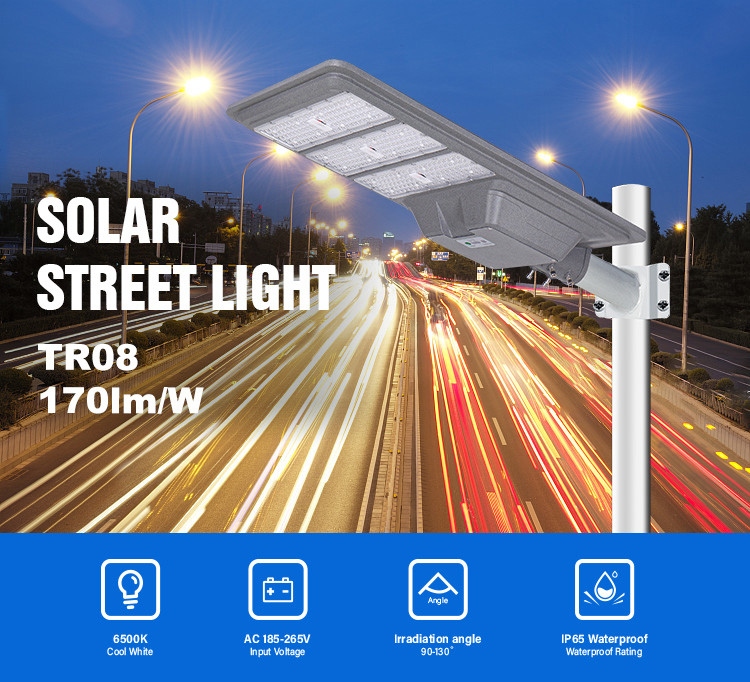 Bridgelux Lithium Solar Street Light All In One Outdoor 500w 1000w Solar LED Street Lamp