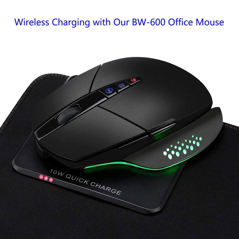 LED PU 15W Wireless Charging Keyboard Mat Soft Extended Mousepad