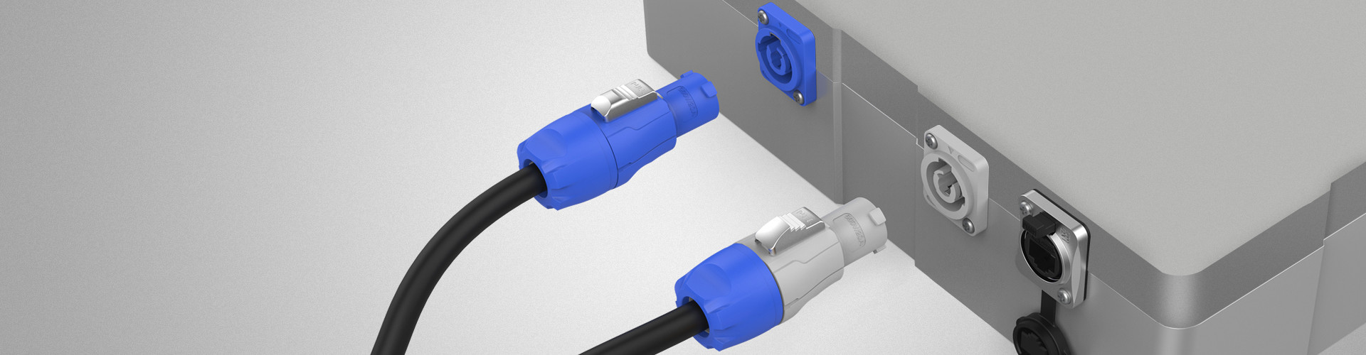 Grey Power Output Male Female Connector, Panel Mount Connector for Stage Light for LED Lighting
