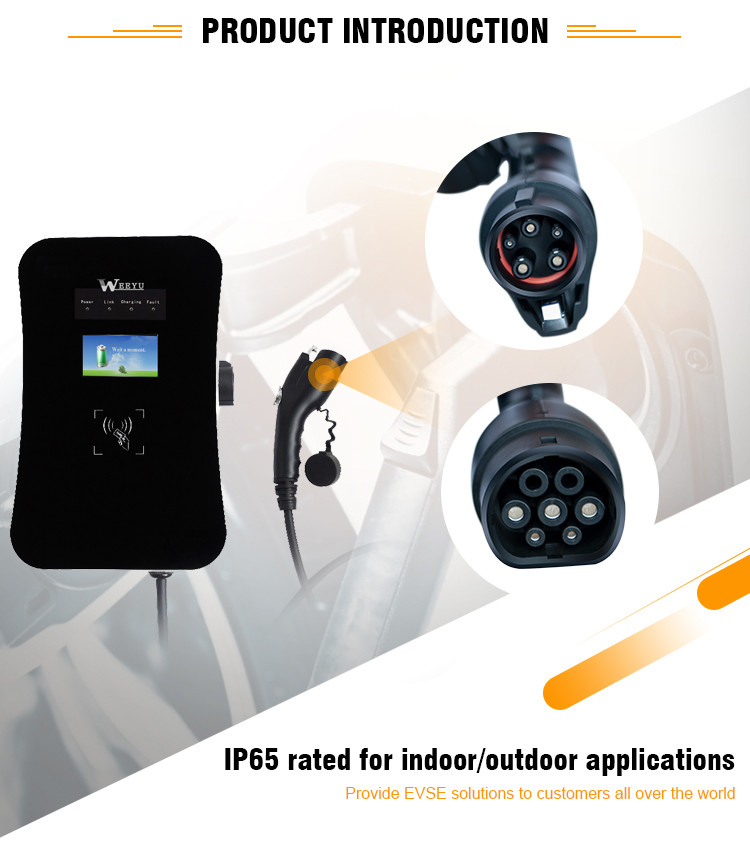 Lekol Single Gun Smart EV Charging Station Type 2 22kw Charger