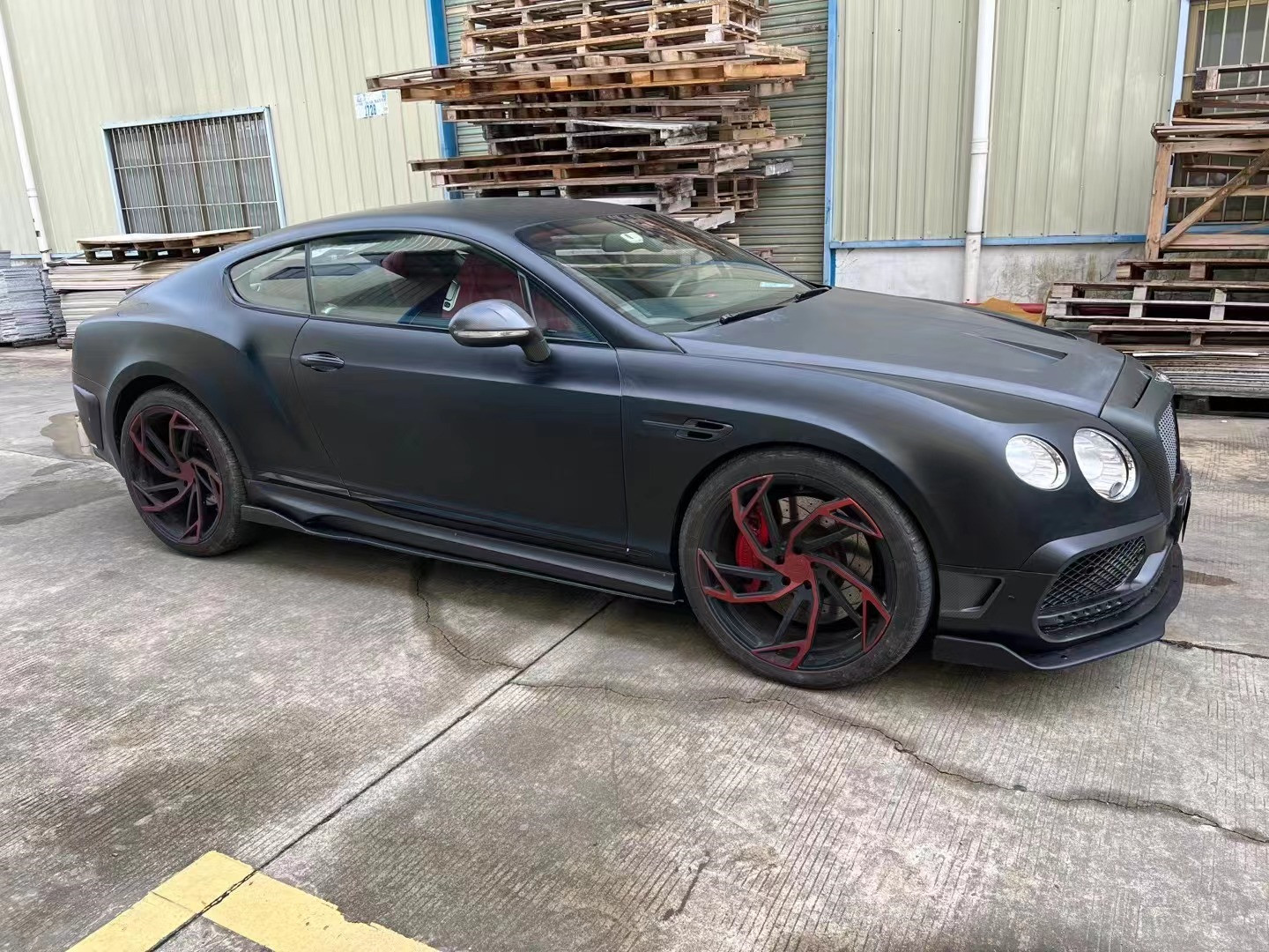 2014 - 2016 Bentley Continental Body Kit Plastic Front And Rear Spoiler Hoods
