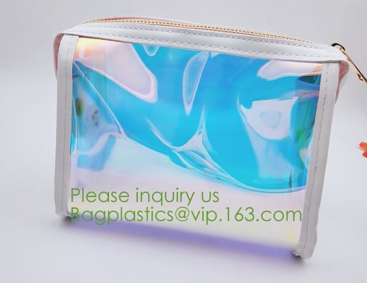 holographic pvc bags, holographic packs, holographic pouch bags, holographic metialized cosmetic make up, holographic PU