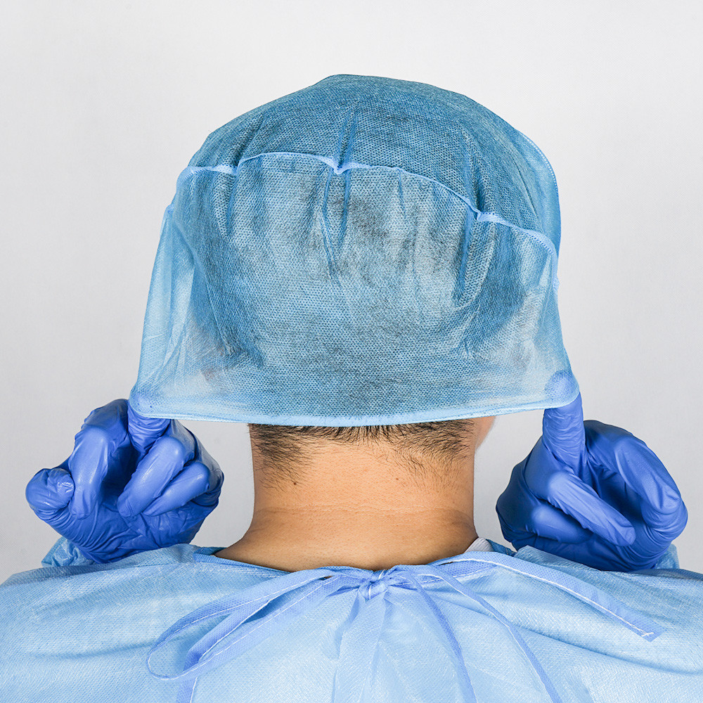 Nurse Surgical Doctor Caps No Woven Disposable Surgeon Cap / Disposable Doctor Surgical Cap