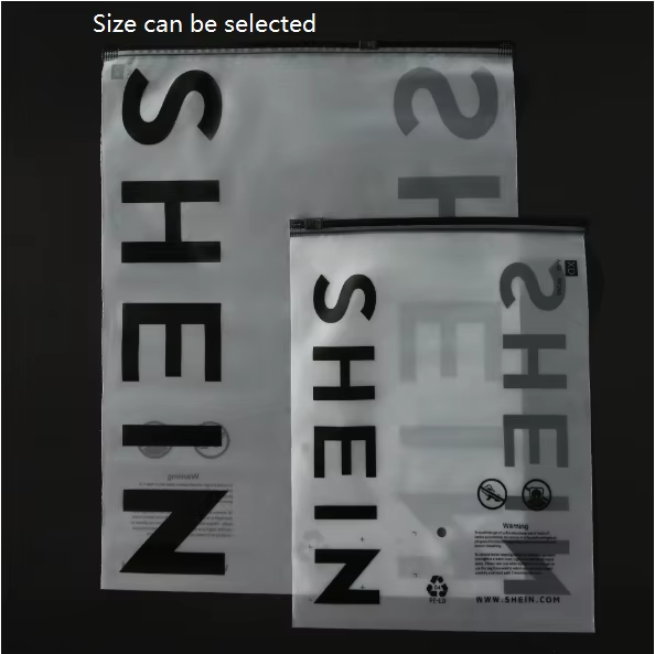 Custom Clothing Bags Ziplock Bags Security Feature Gravure Printing for Shoes Socks Packaging Frosted PE Plastic Custom Logo