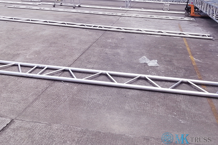 290*290*2000mm Customized Curved Aluminum Truss Stand Lectern Podium