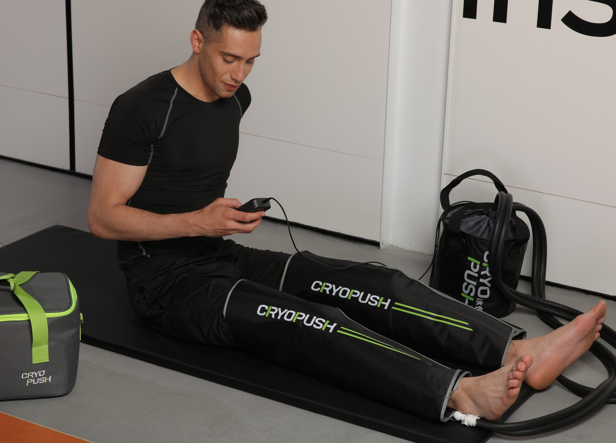 Electric Air Pressure Massage Dual Cold Compression System Full Leg Recovery
