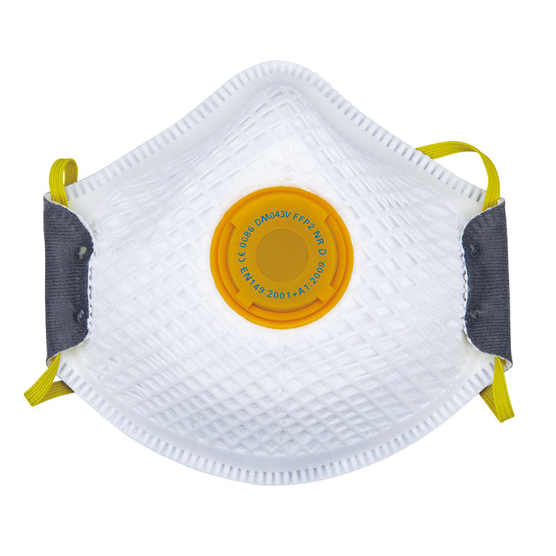 DM043V -2 Valved Respirator Anti Dust Face Mask for Construction and Cleaning