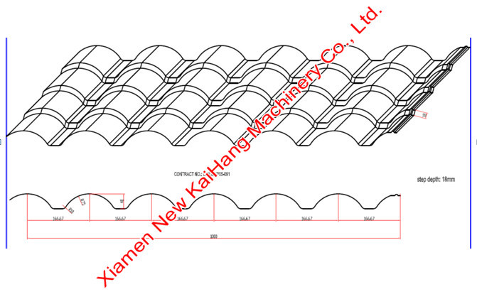 Semi Round Shape Roof Tile Making Machine With PLC Control System