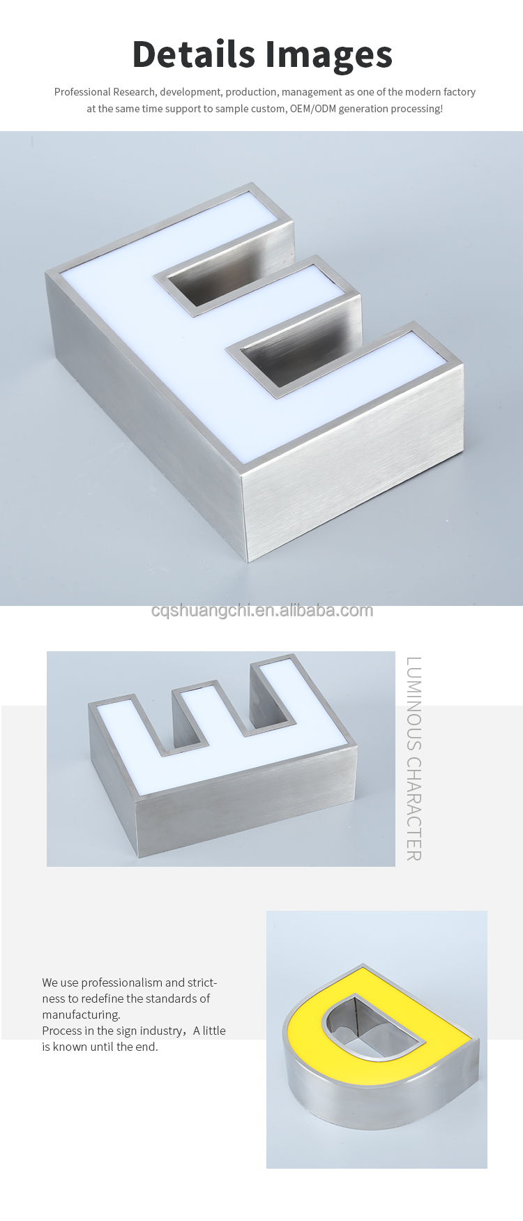 LED Alphabet Letter Lights for Advertising Sign Display AC110V-240V / DC 12V Adapter