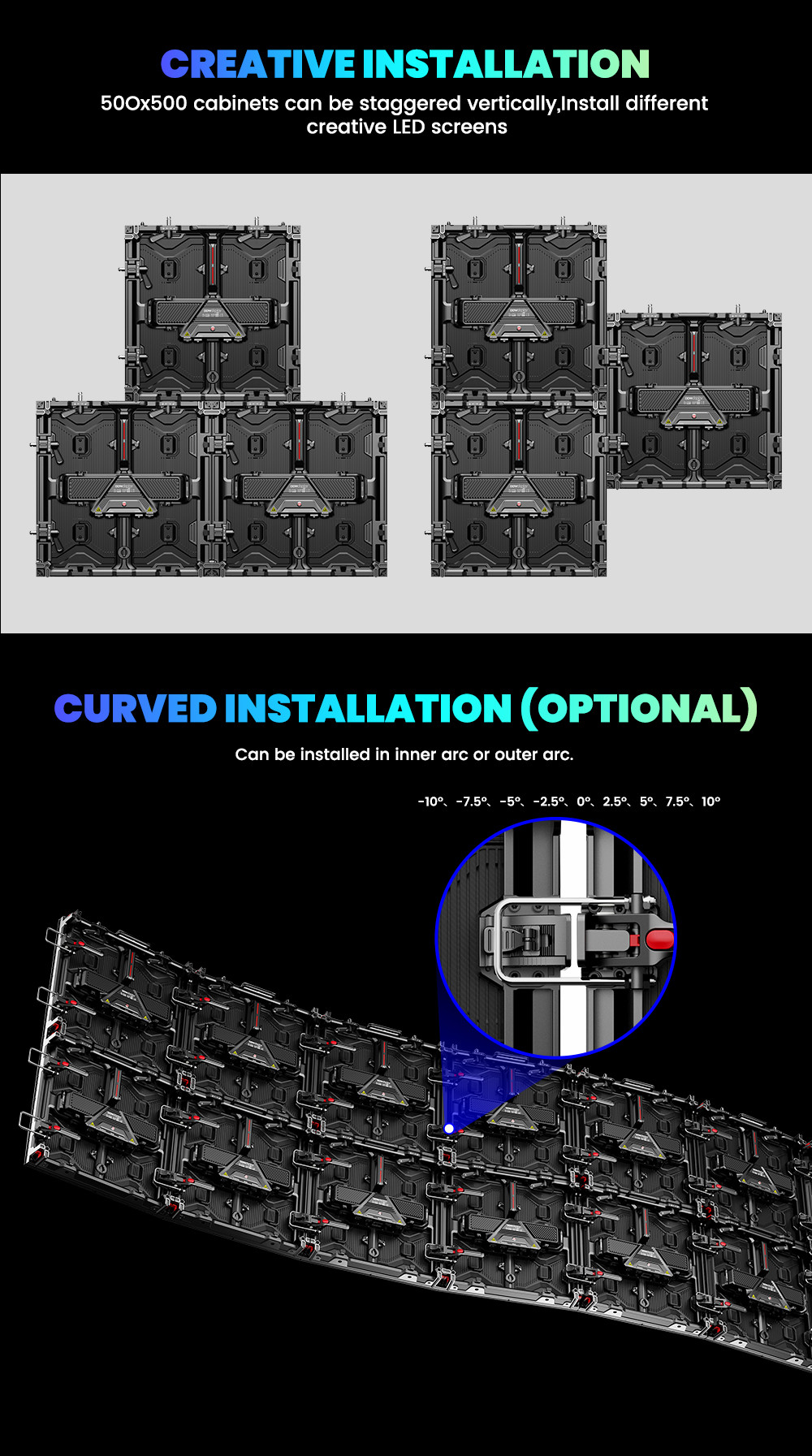 Waterproof 500x500 full color p3.91 p1.56 P2.604 7680hz panel indoor outdoor display wall stage rental led screen