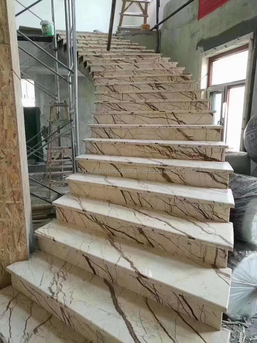 Interior Graphic Design Artificial Stone Steps Tiles for Modern Sintered Staircase