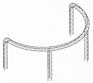 300*300mm 4M Diamater Triangle Circular Truss For Ladder Truss , Aluminum 6082-T6