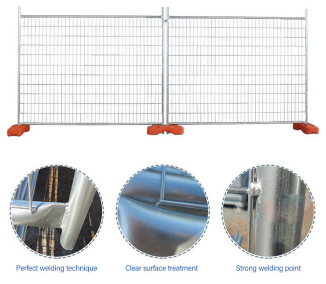 75×150mm Metal Galvanized Temporary Construction Fence Panel 5mm Thick