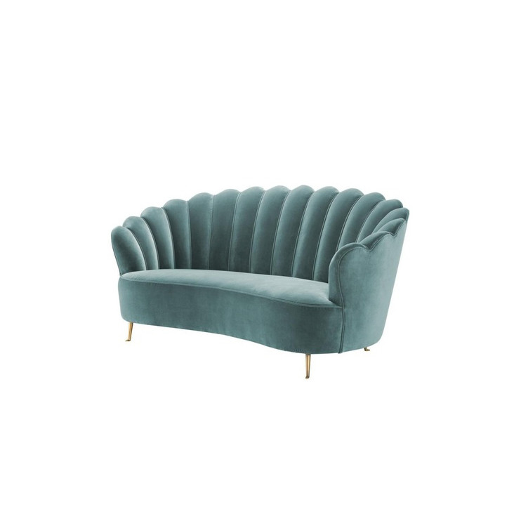 French classic lounge velvet fabric stainless steel leg luxury design for wedding event home furniture