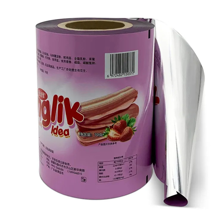 Food Grade Flexible Packaging PET Laminating Film Plastic Laminated Film Roll Form Printed Moisture Proof Customized Soft