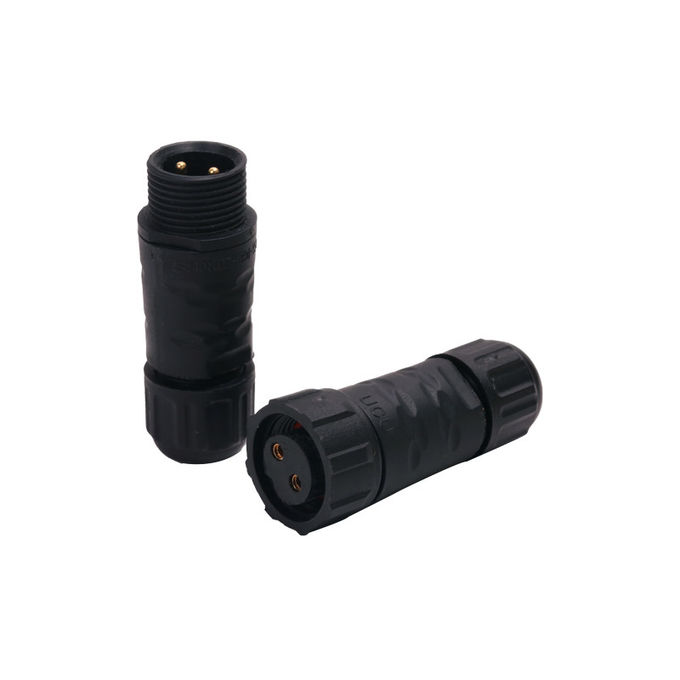 2pins Female Circular Plastic Connectors High Power Assembly Straight Connector