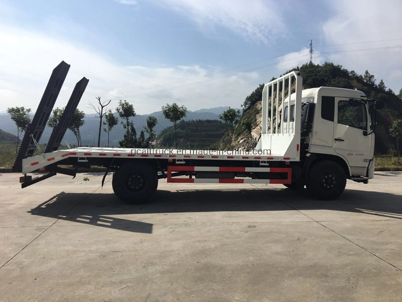 Dongfeng 4X2 Excavator Flat Bed Wrecker 8700X2500X3200 mm Dimensions L x W x H mm
