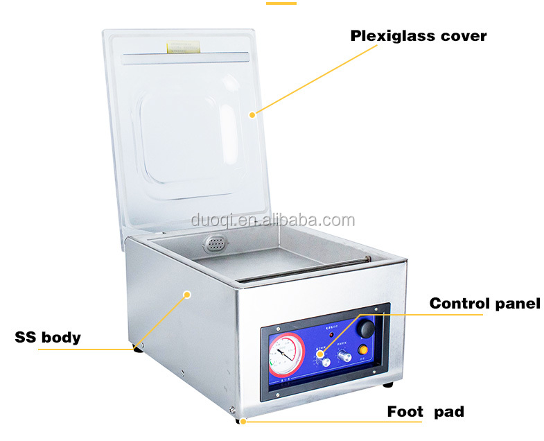110V DUOQI DZ-260E Single Chamber Vacuum Sealer Packaging Machine with Easy Operation
