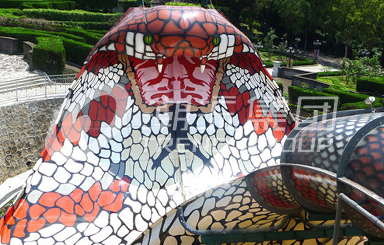 King Cobra Fiberglass Water Slides With The Slide Length Of 112m for Water Park
