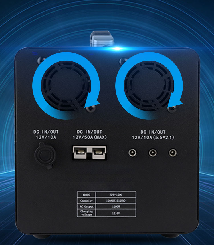 500W Portable Power Station Generator 50ah Solar Power Supply For Outdoor Charging
