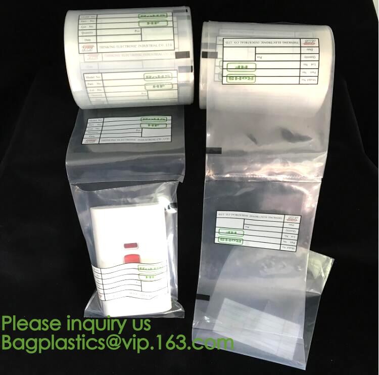 clear LLDPE easy tearing line pre-opened in roll bag,Factory custom LLDPE plastic autobag Preopened polybag on a Roll