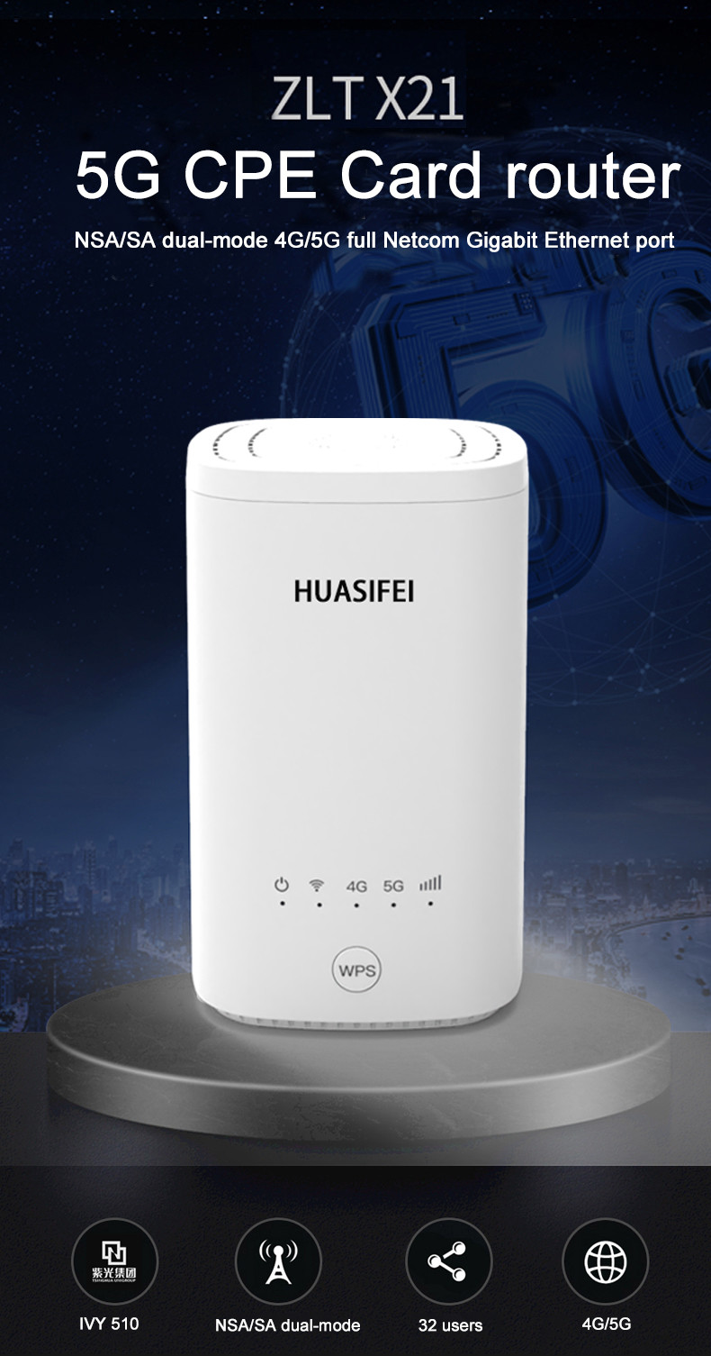 Chipset IVY510 5G Cpe Router Mobile Wifi Router 5g With Sim Card