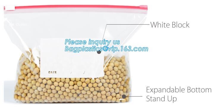 slider Zip lockk bag doypack zipper/ECO-friendly slider bag, Slider Bags Stand Up Slider Bags For Food, frosted zipper loc