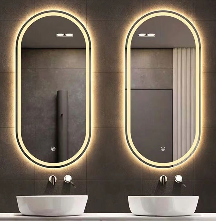 Silver Lenses Material Touch Control Led Retail Beat-room Mirror for Home Bathroom