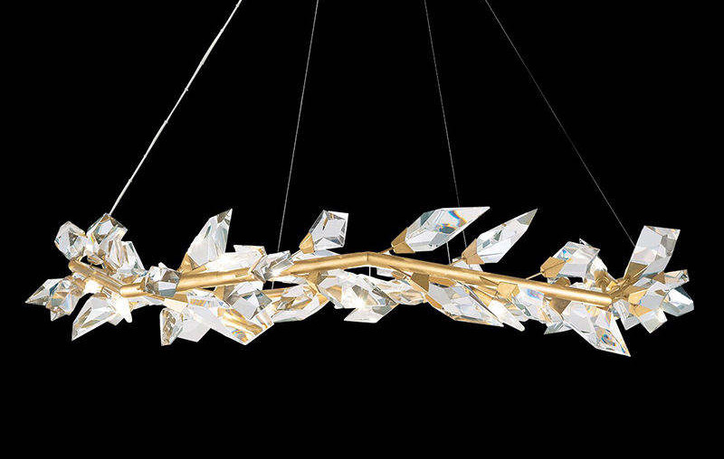 High Brightness Gold Water Drop Crystal Chandelier Ceiling Light Dimmable