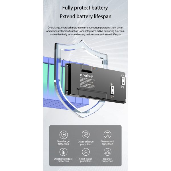Battery Protection Board 16S-24S 200A 250A 300A BMS with 8A Active Balance BT/CAN/RS485 for Electric forklift Lifepo4 li-ion Battery