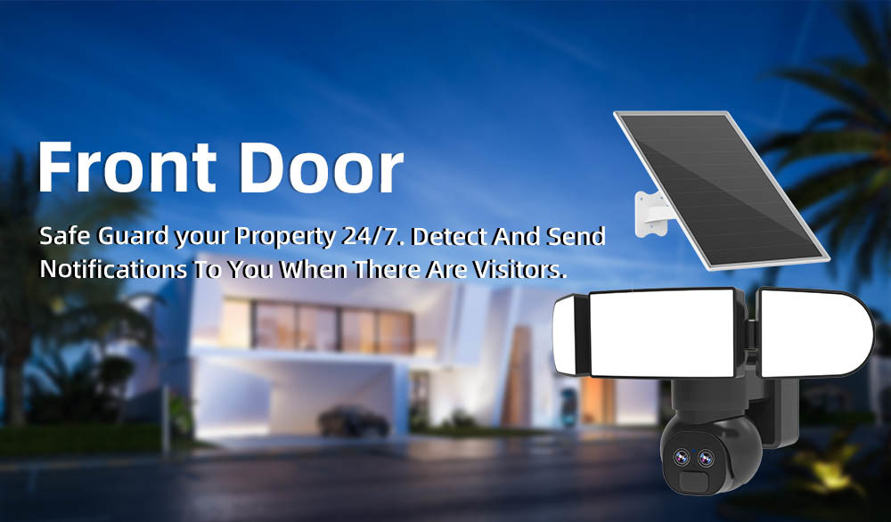 Built In 90db Siren Alarm And Two Way Audio LTE Cellular Security Camera 0-15M