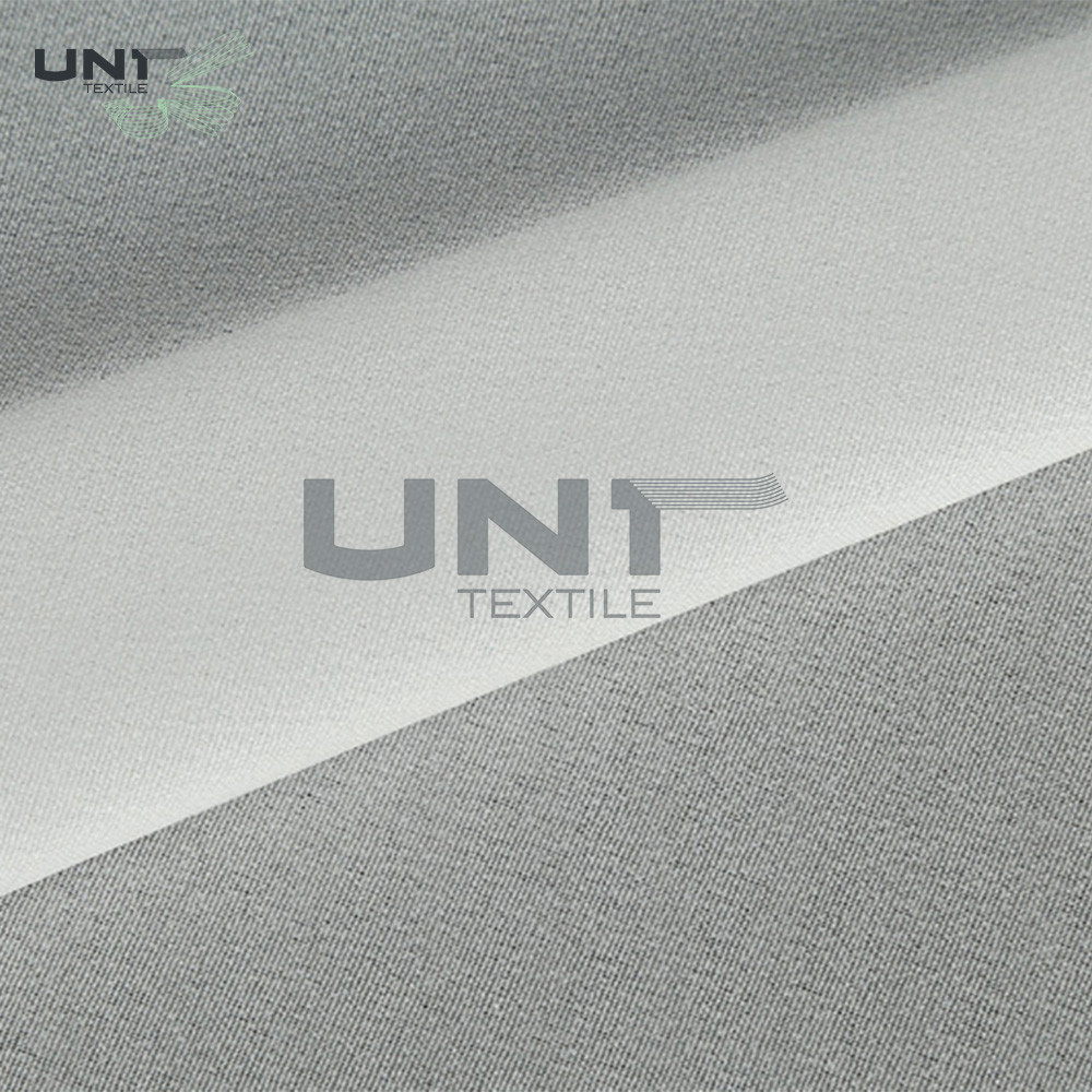 Chiffon Suit Coating Plain Woven Interlining Textile Double Side 30D * 30D