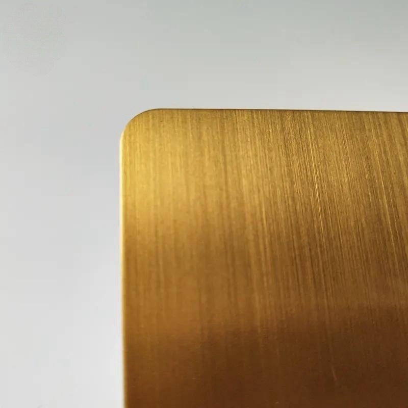 Brushed Hl 316l Stainless Steel Sheet gold plated Stainless Steel Plate