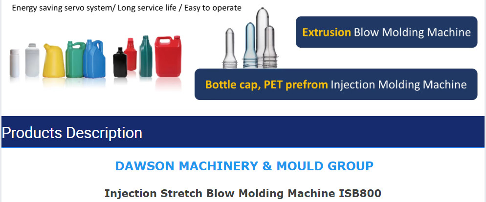 PET Glass Cup Injection Stretch Blow Molding Machine Popular Product PET Bottle For Pesticides