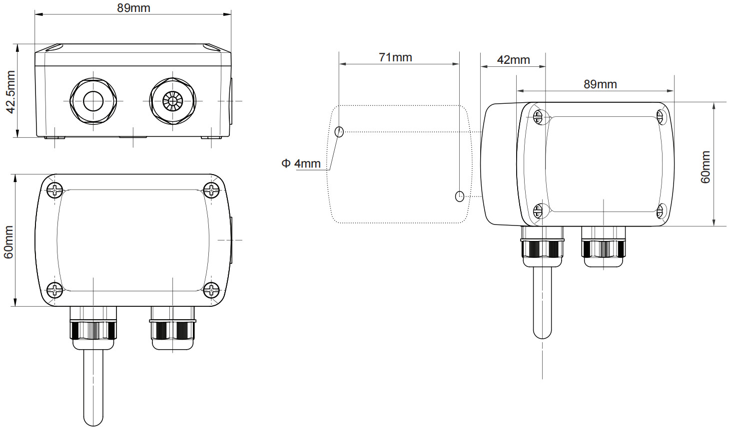 NTC10k B3435 IP65 Temperature Sensor For Building Automatic Control System