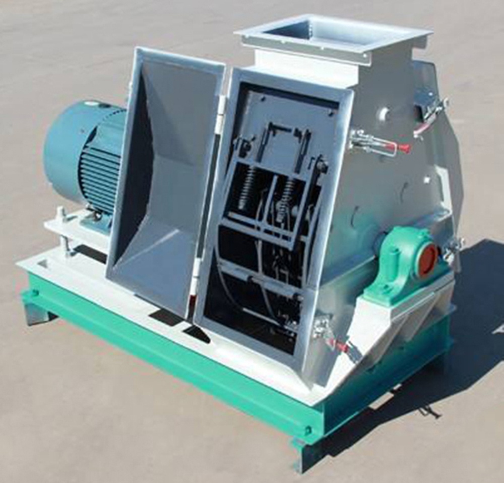 SPSF60*45 Feed Processing Rice Husk Grinding Hammer Mill Machine With Working