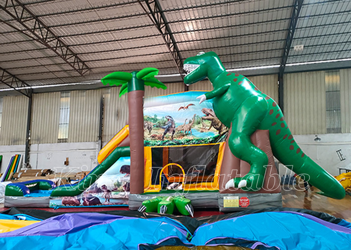 Dinosaurs Happy Hop Bouncy Castle Slide T-Rex Bounce House Inflatable Jumping Castles