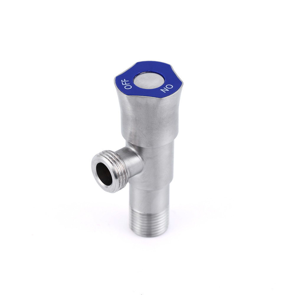 Home Bathroom Angle Stop Valve 1/2"X1/2" SS304 Brushed