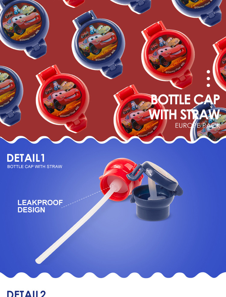 Wholesale Cartoon design child resistance cap plastic water bottle caps with straw