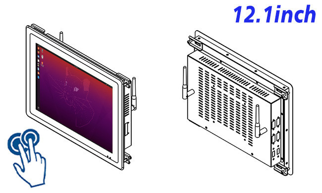 12.1-Inch Rear-Mount Linux Display for Medical Devices and Factory Monitoring